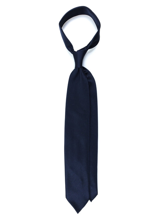 Dark Blue 3 Fold Tie AMANTEA in Satin Silk