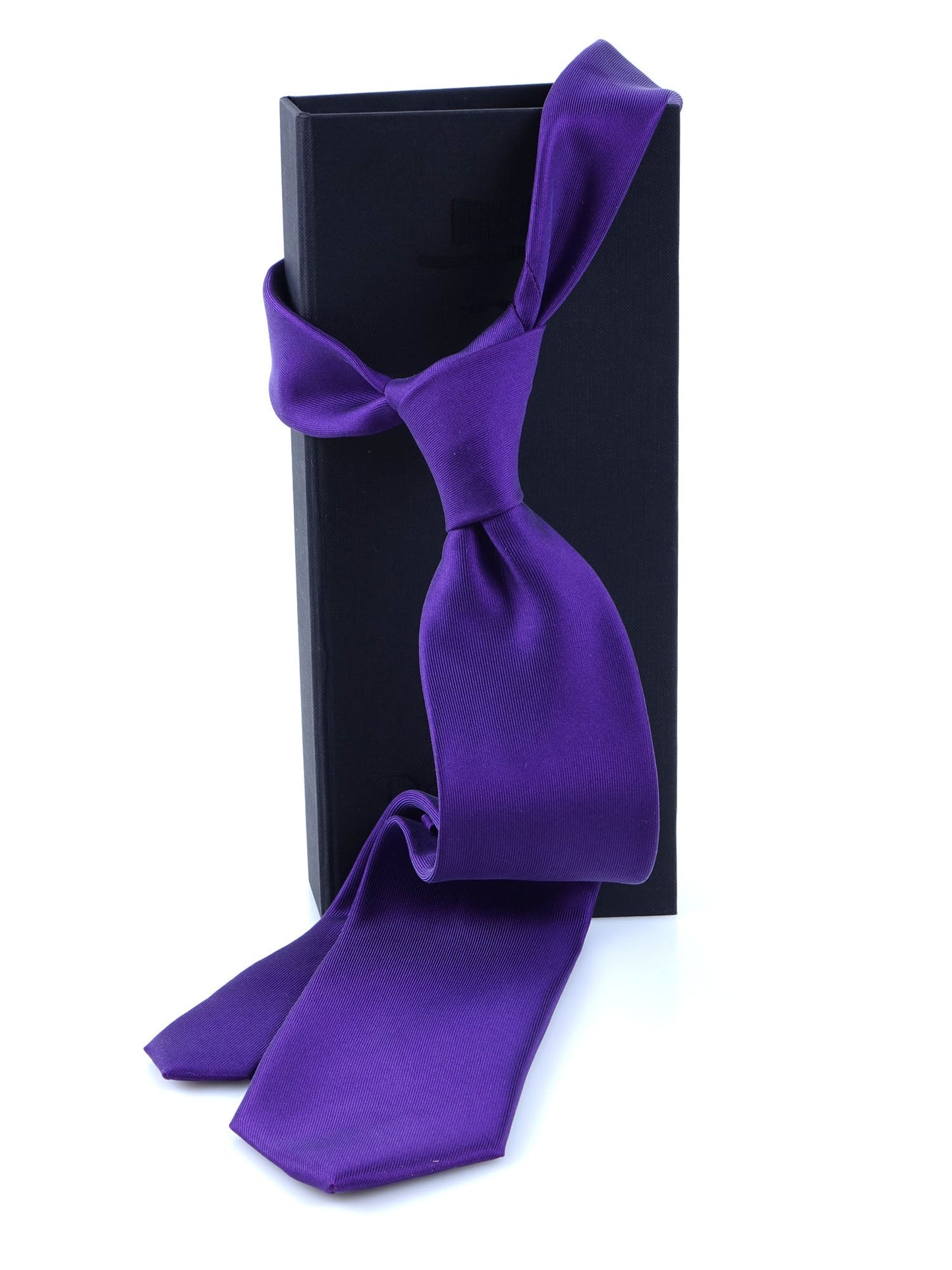 Purple 3-fold DACCA tie in luxury printed silk