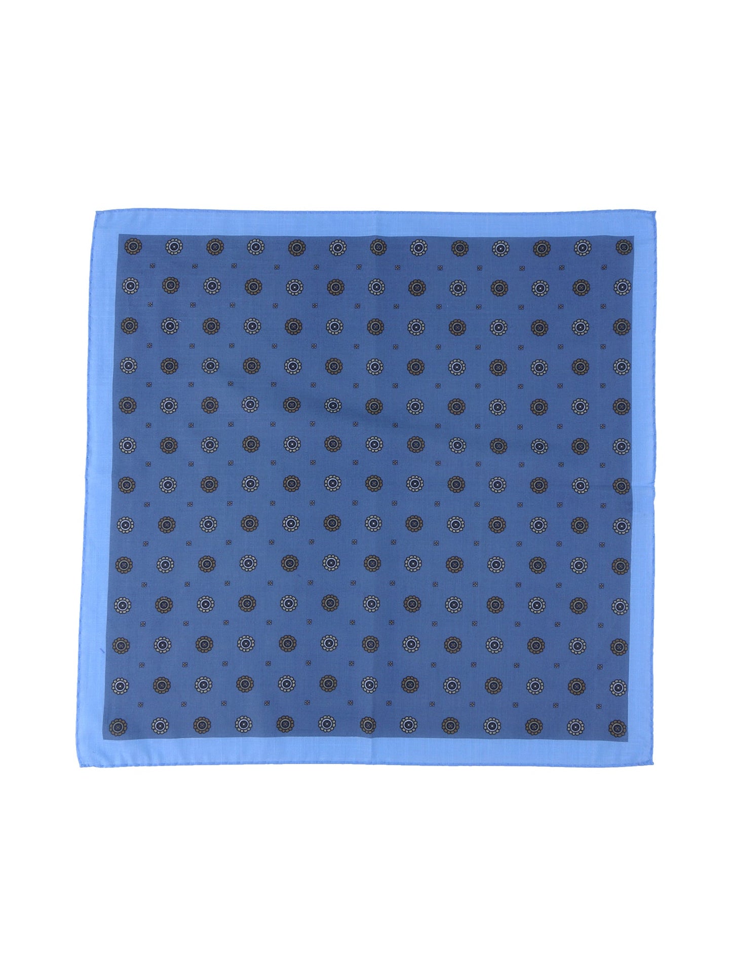 XL Blue Avion Pocket Square in Pure Cotton SFINGE