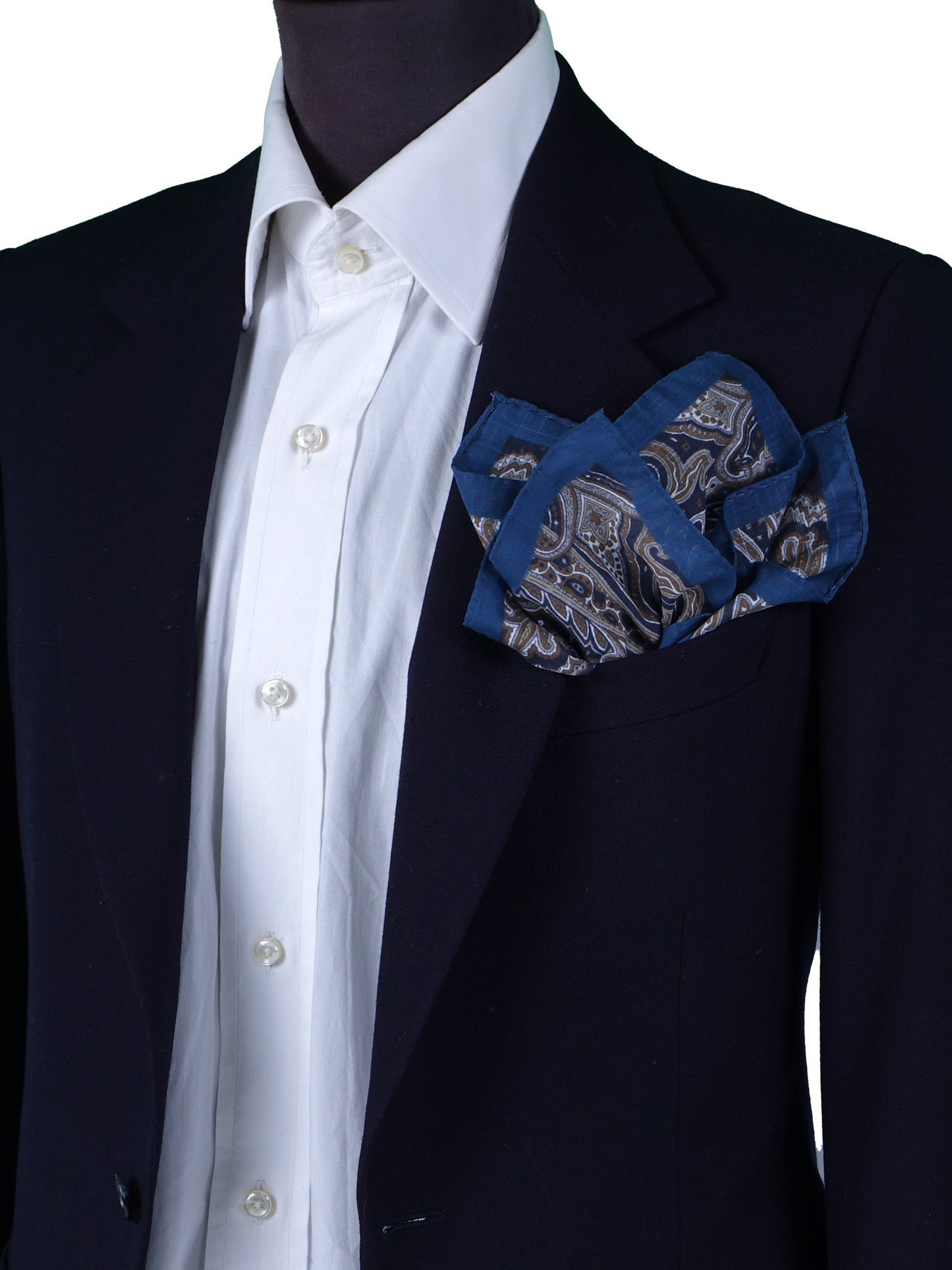 XL blue cotton pocket square MADDY