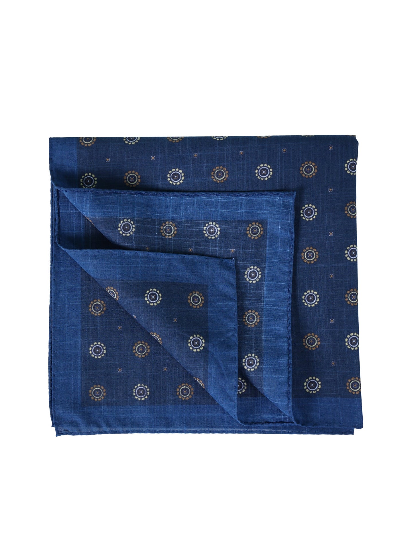 XL Blue Pocket Square in Pure Cotton SFINGE