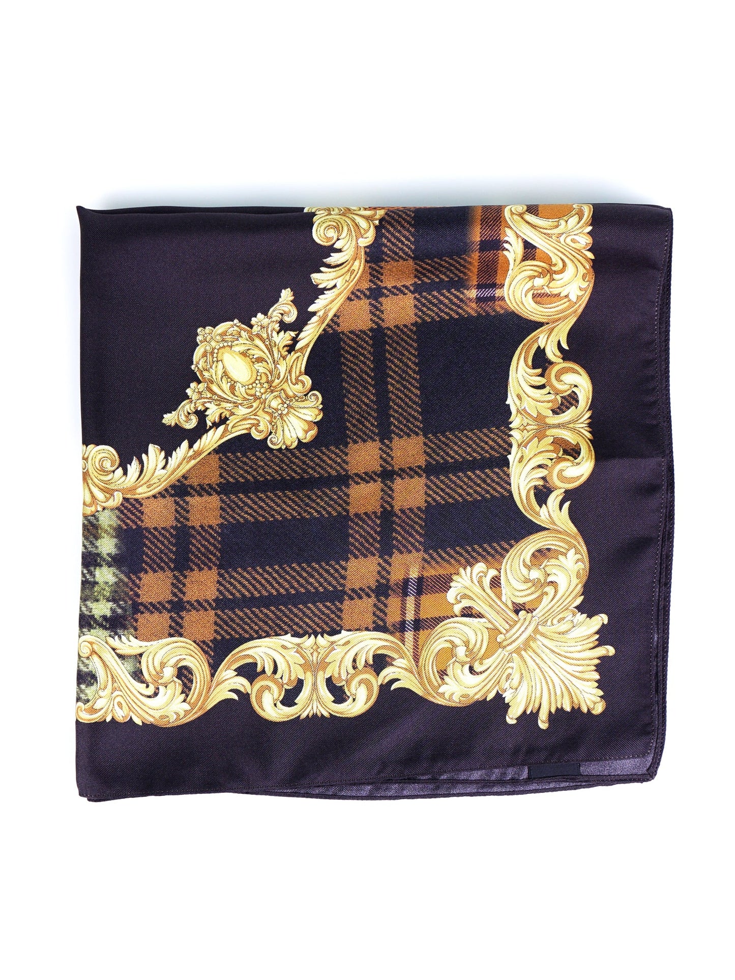 Black Printed Silk Scarf SAMPER
