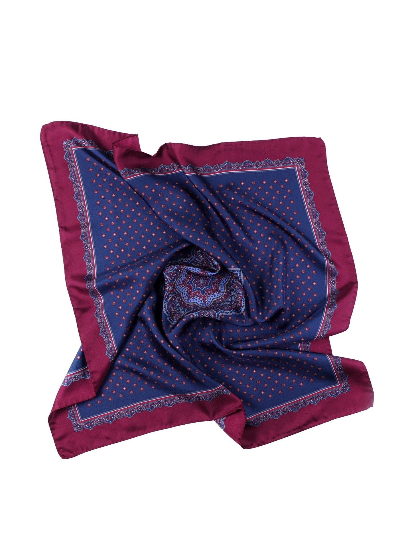 Blue Silk Scarf 70x70cm MELIER