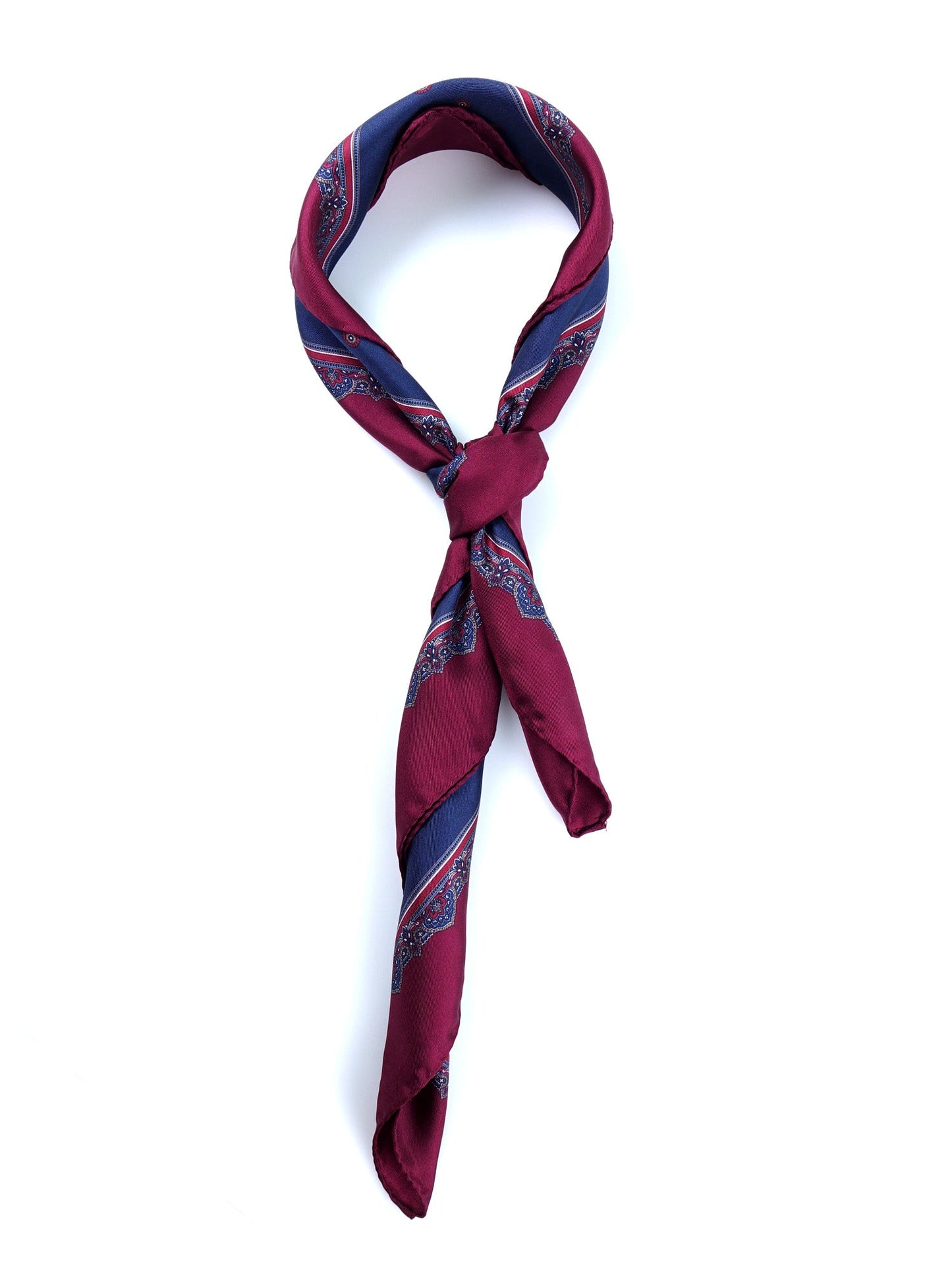 Blue Silk Scarf 70x70cm MELIER