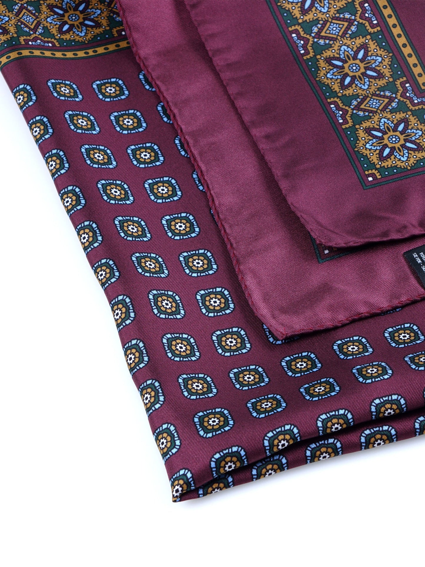 Bordeaux Scarf 70x70cm in Printed Silk FEDE