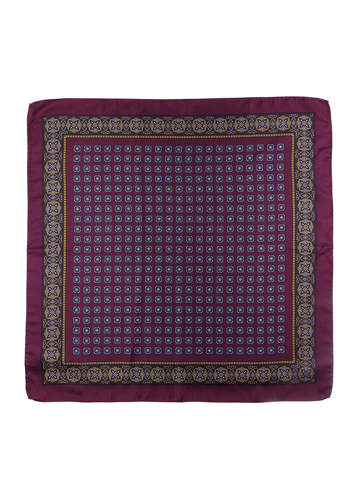 Bordeaux Scarf 70x70cm in Printed Silk FEDE