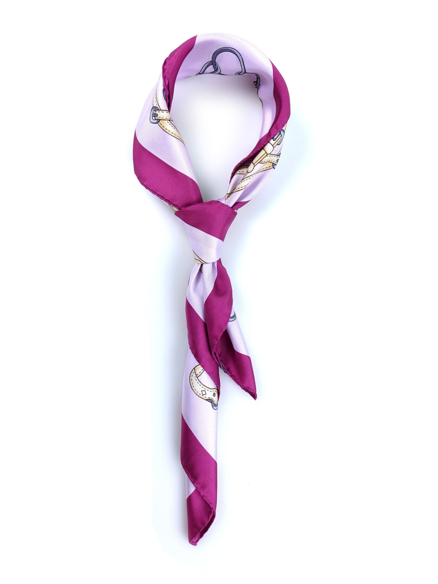 Lilac Silk Printed Scarf 70x70cm REINS