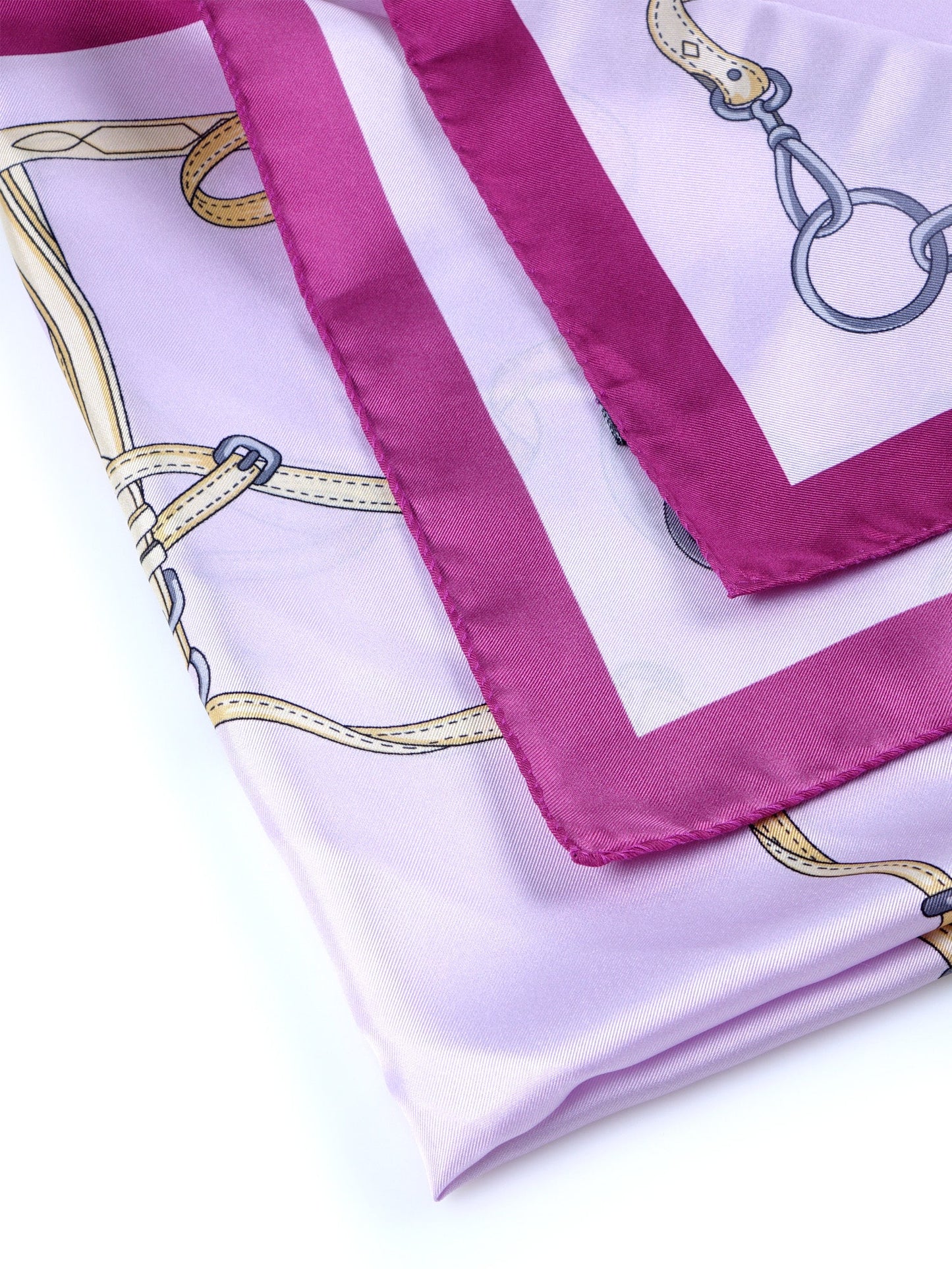 Lilac Silk Printed Scarf 70x70cm REINS
