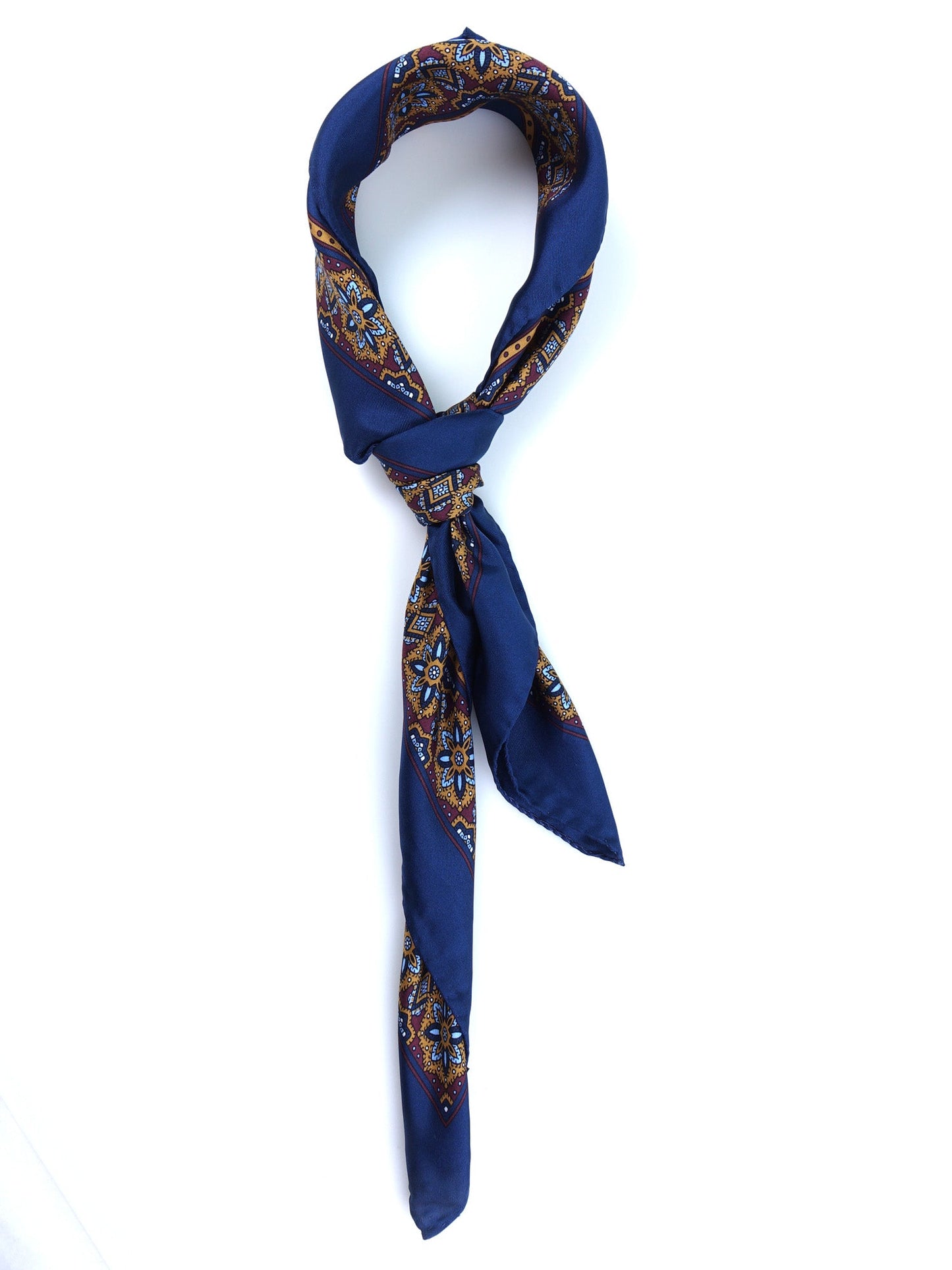 Red Silk Printed Scarf 70x70cm REINS