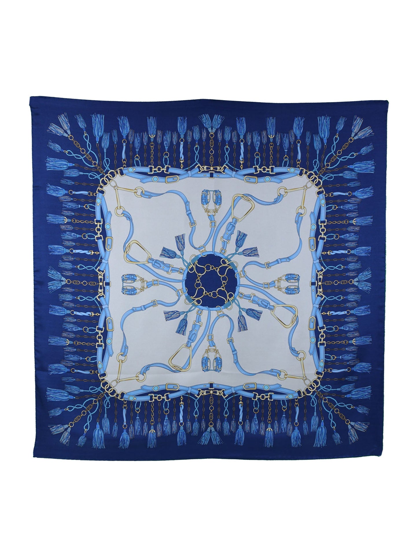 Silk foulard with Ivory Background printed CORDIN