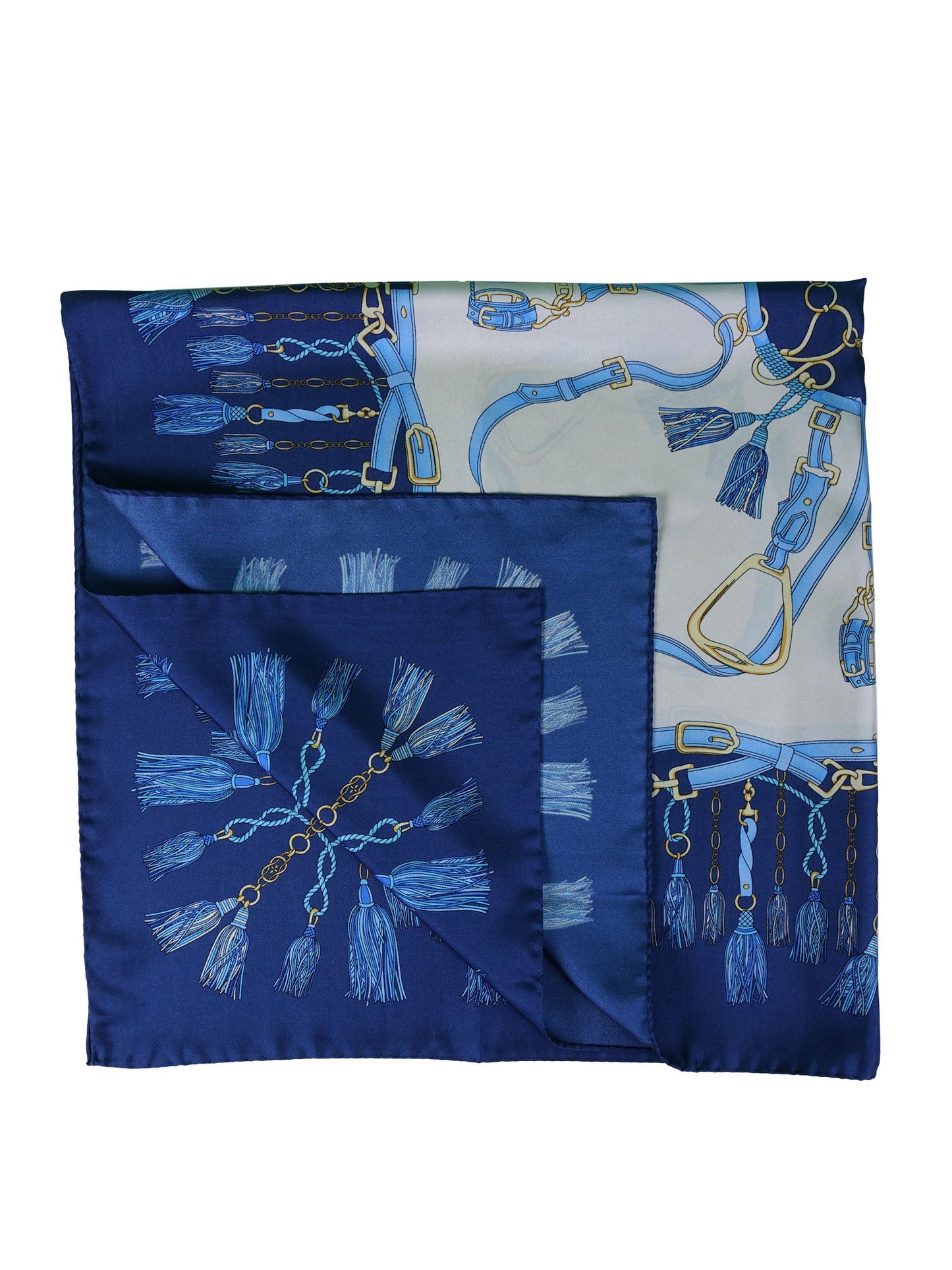 Silk foulard with Ivory Background printed CORDIN