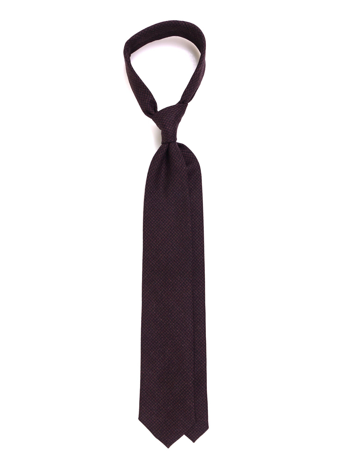 Brown pure wool 3-fold tie FURT