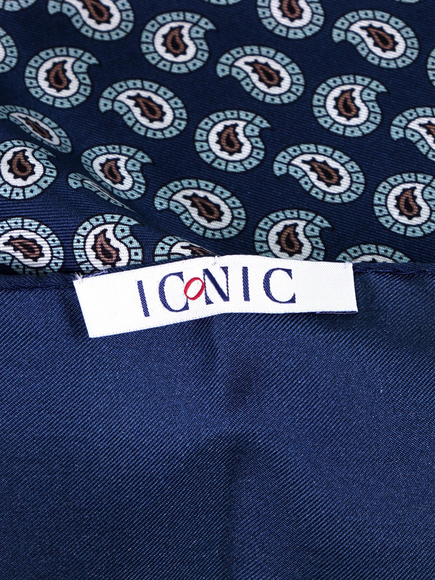 GLAZE foulard in blue printed silk