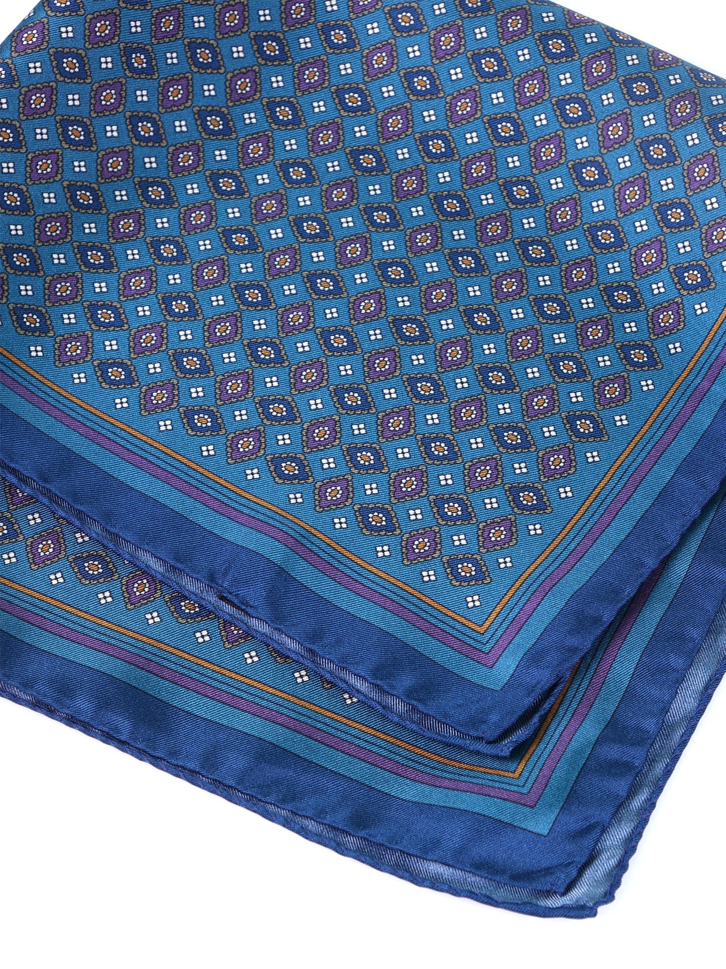 HAVOCK teal XL silk twill pocket square