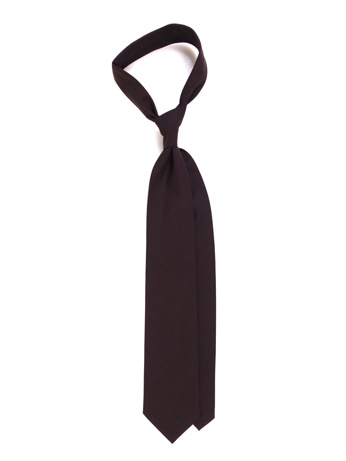 JOEL dark brown pure wool 3-fold tie