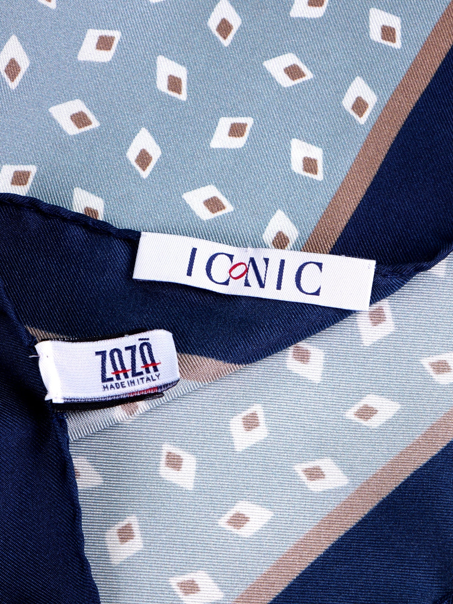 Green printed silk pocket square LEVRAM