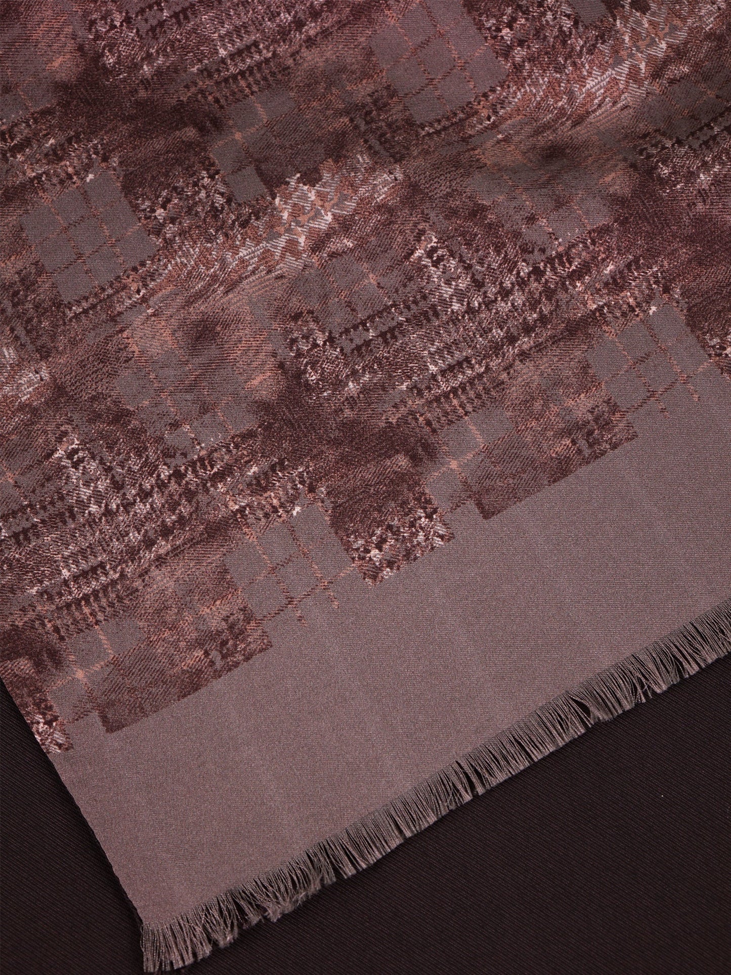 MANILA beige double-sided printed silk\wool scarf