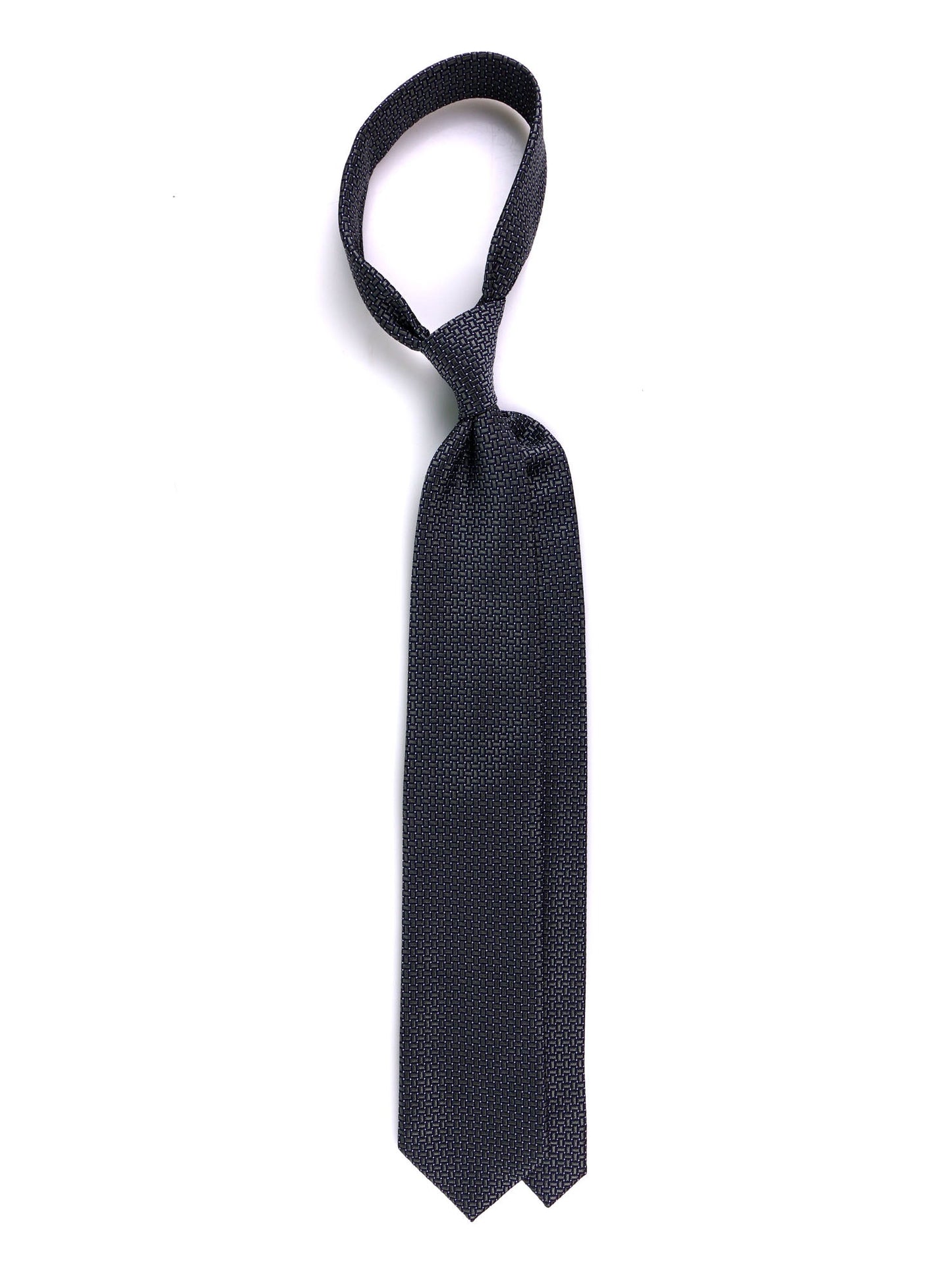 MASSIM 3-fold tie in green woven silk