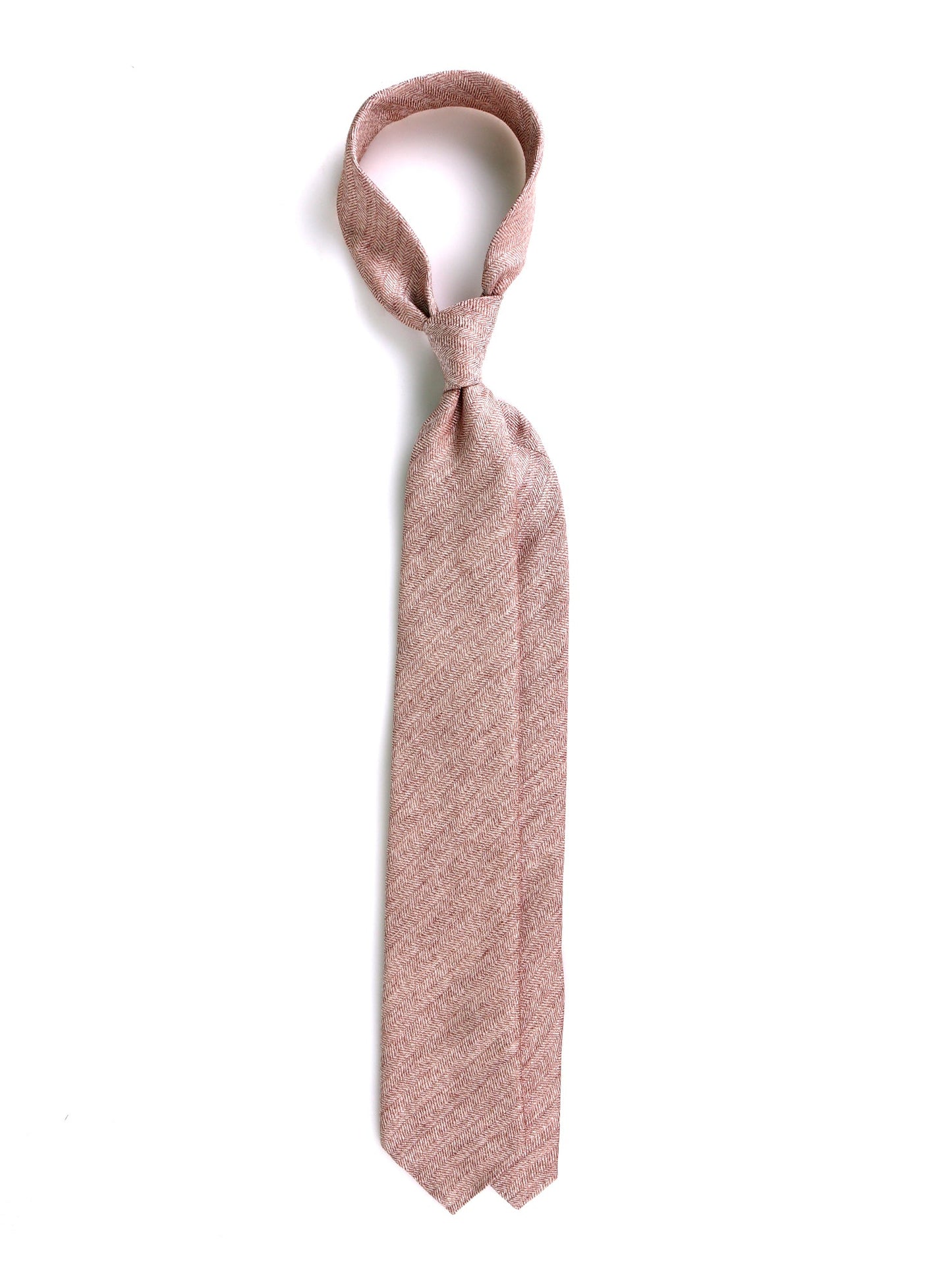 3 Fold Tie HONEY beige jacquard silk