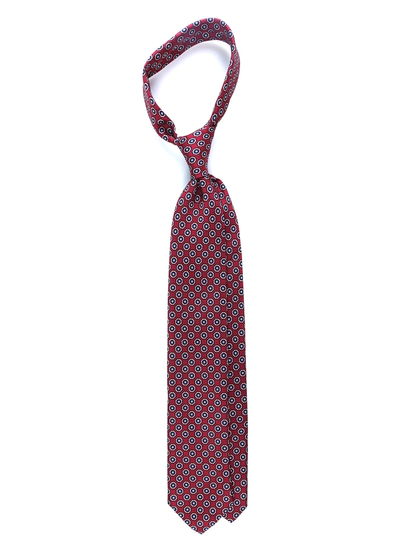 MURDOCK 3-fold printed silk tie in red