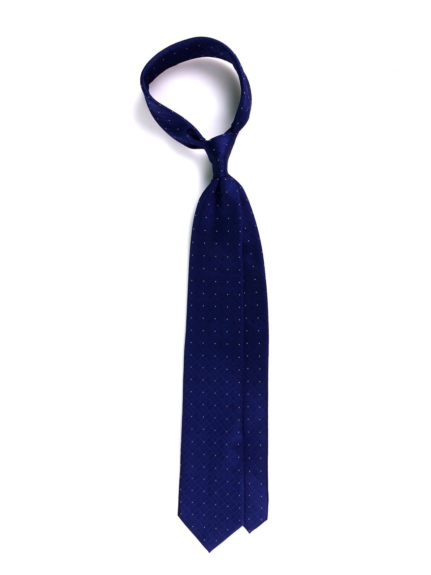 NIGHTWING 3 fold tie in blue woven silk