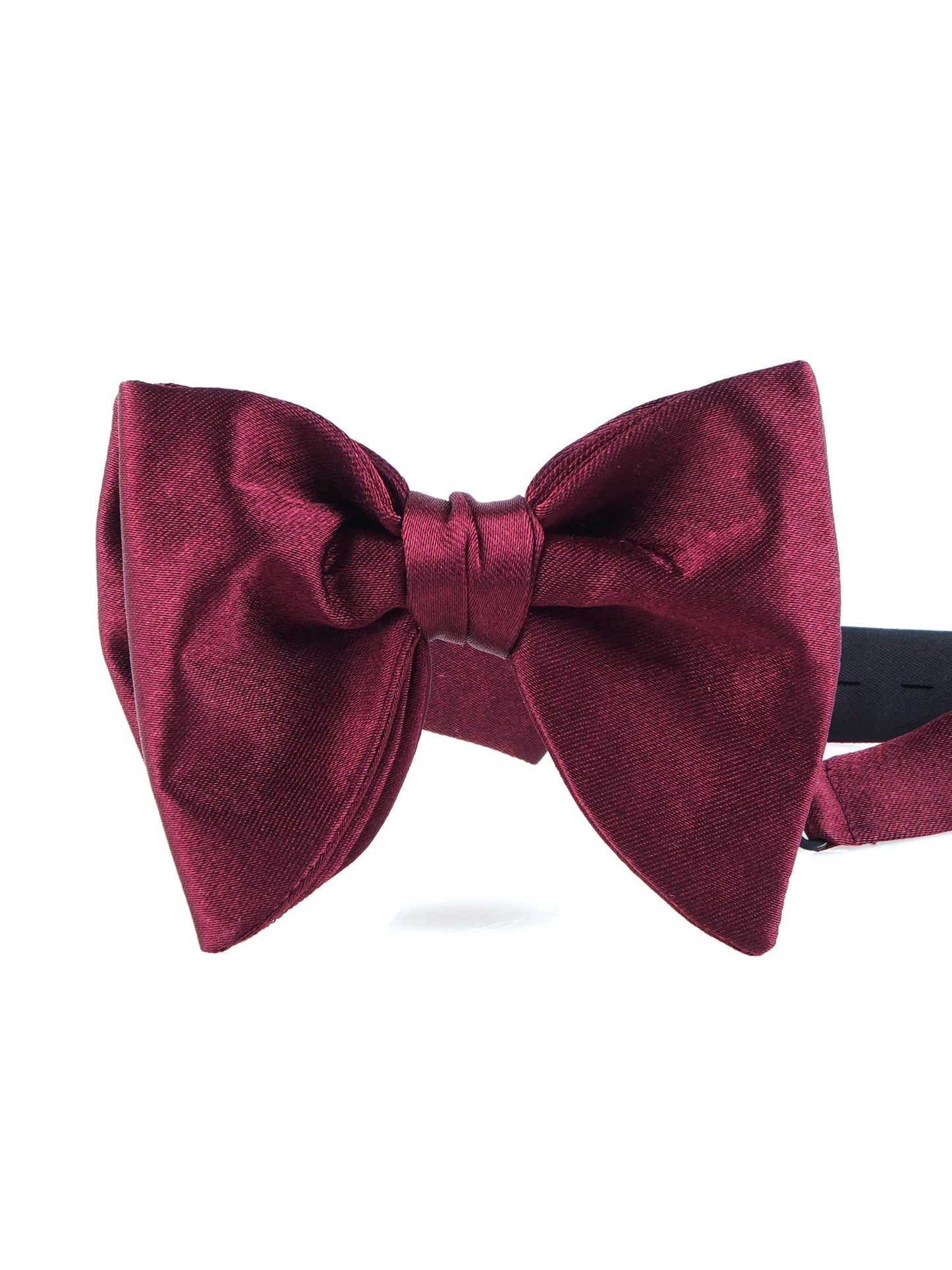 Bordeaux Bow Tie DROPLE pre-Tied in Satin Silk