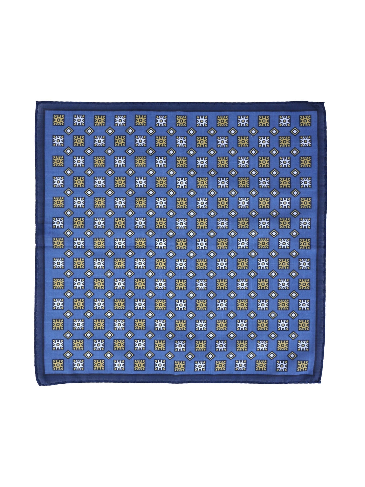 Blue cotton pocket square ANTONI