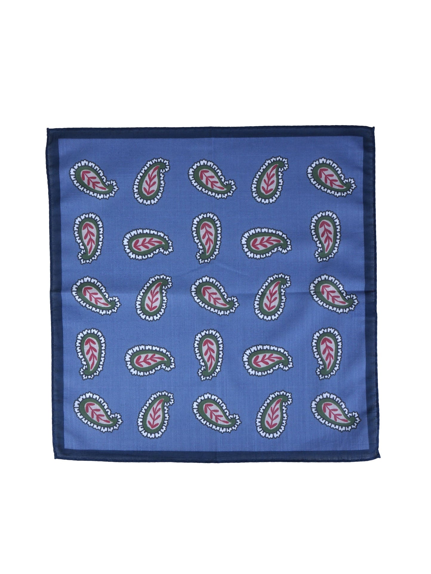 Blue cotton pocket square MESSY