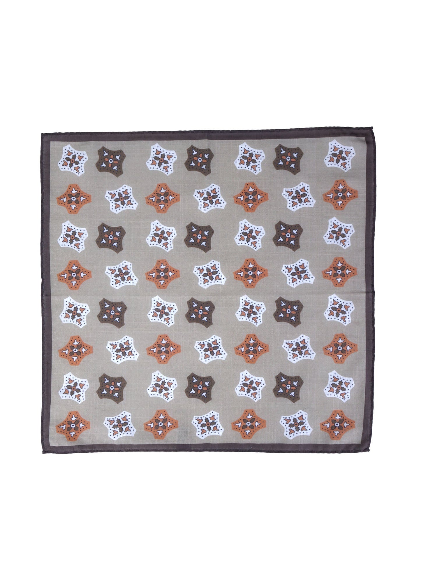 Beige Cotton Pocket Square GIANGY