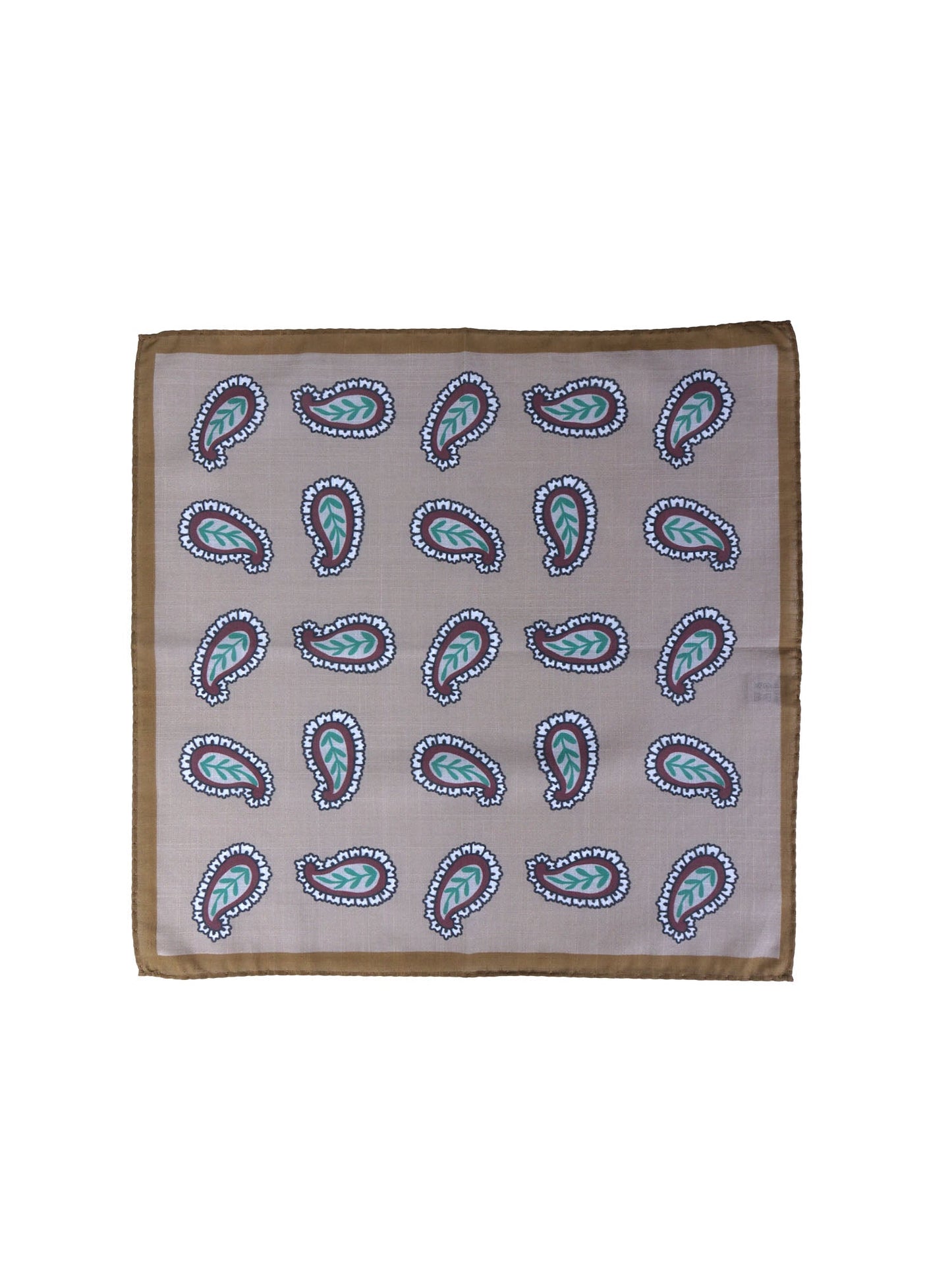 Beige Cotton Pocket Square MESSY