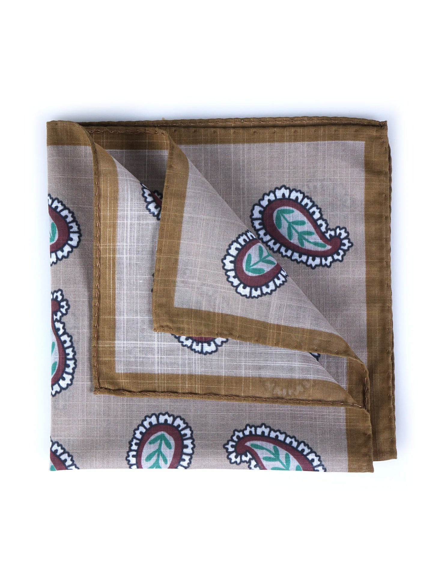 Beige Cotton Pocket Square MESSY