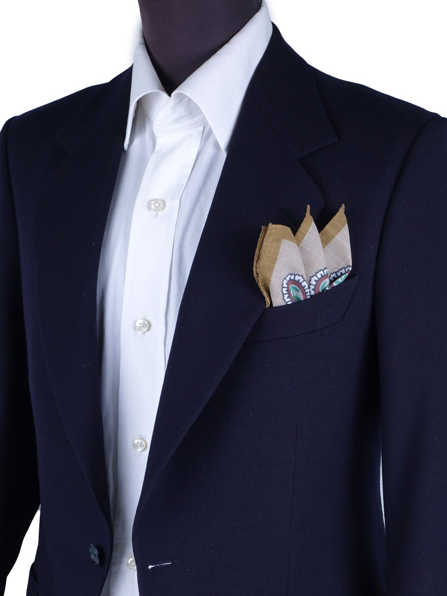 Beige Cotton Pocket Square MESSY