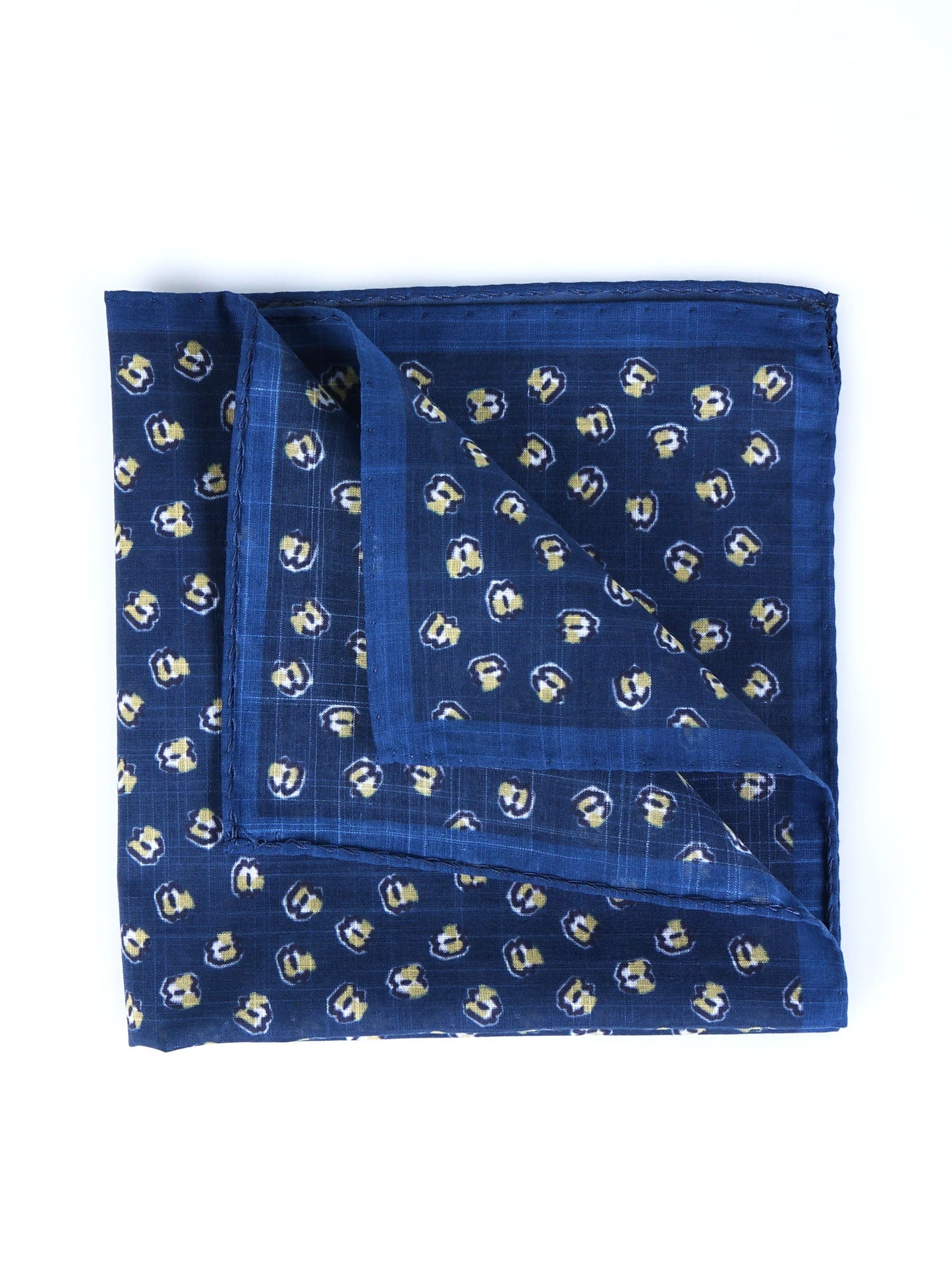 Blue Cotton Pocket Square DANIEL