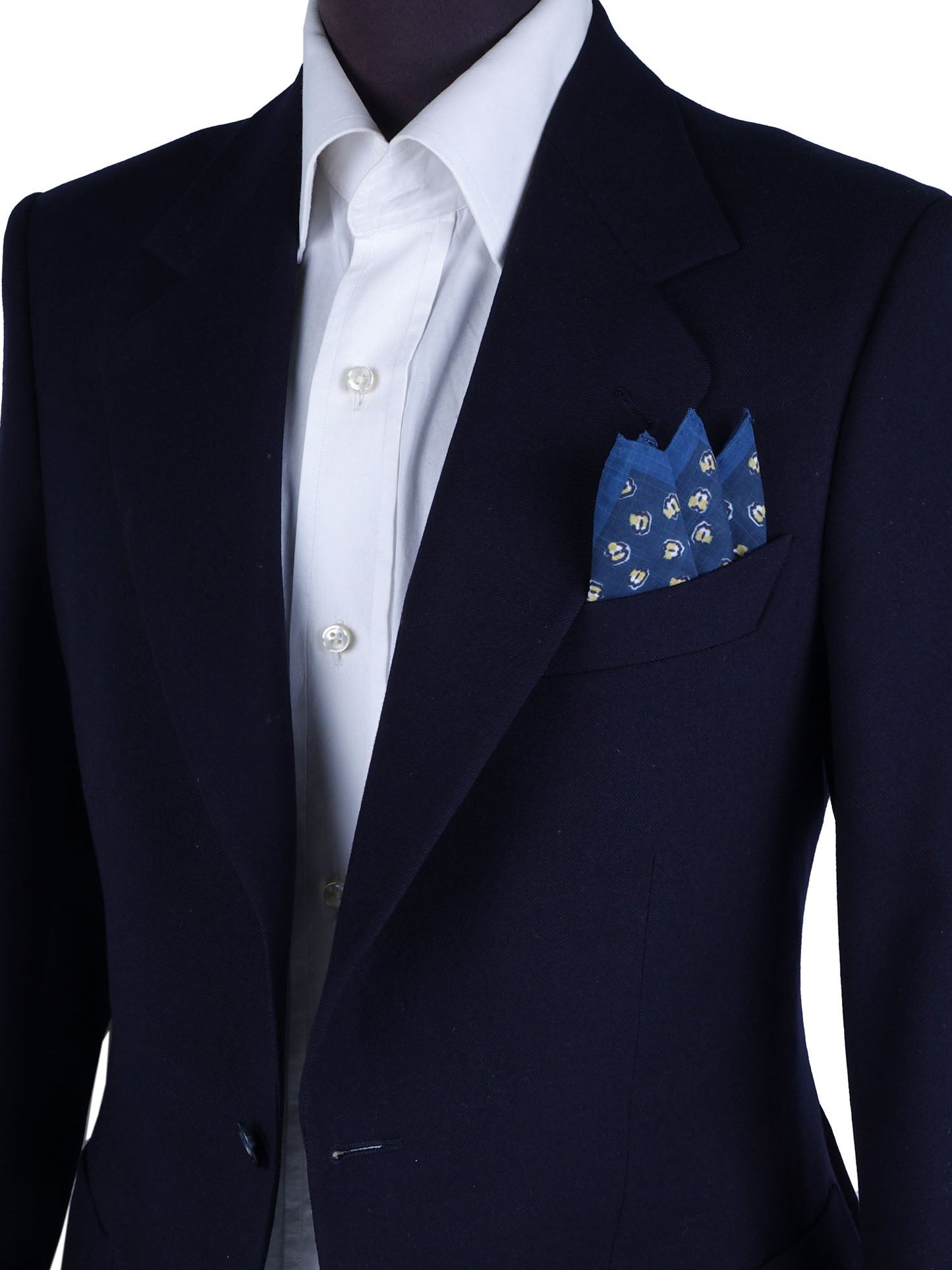 Blue Cotton Pocket Square DANIEL