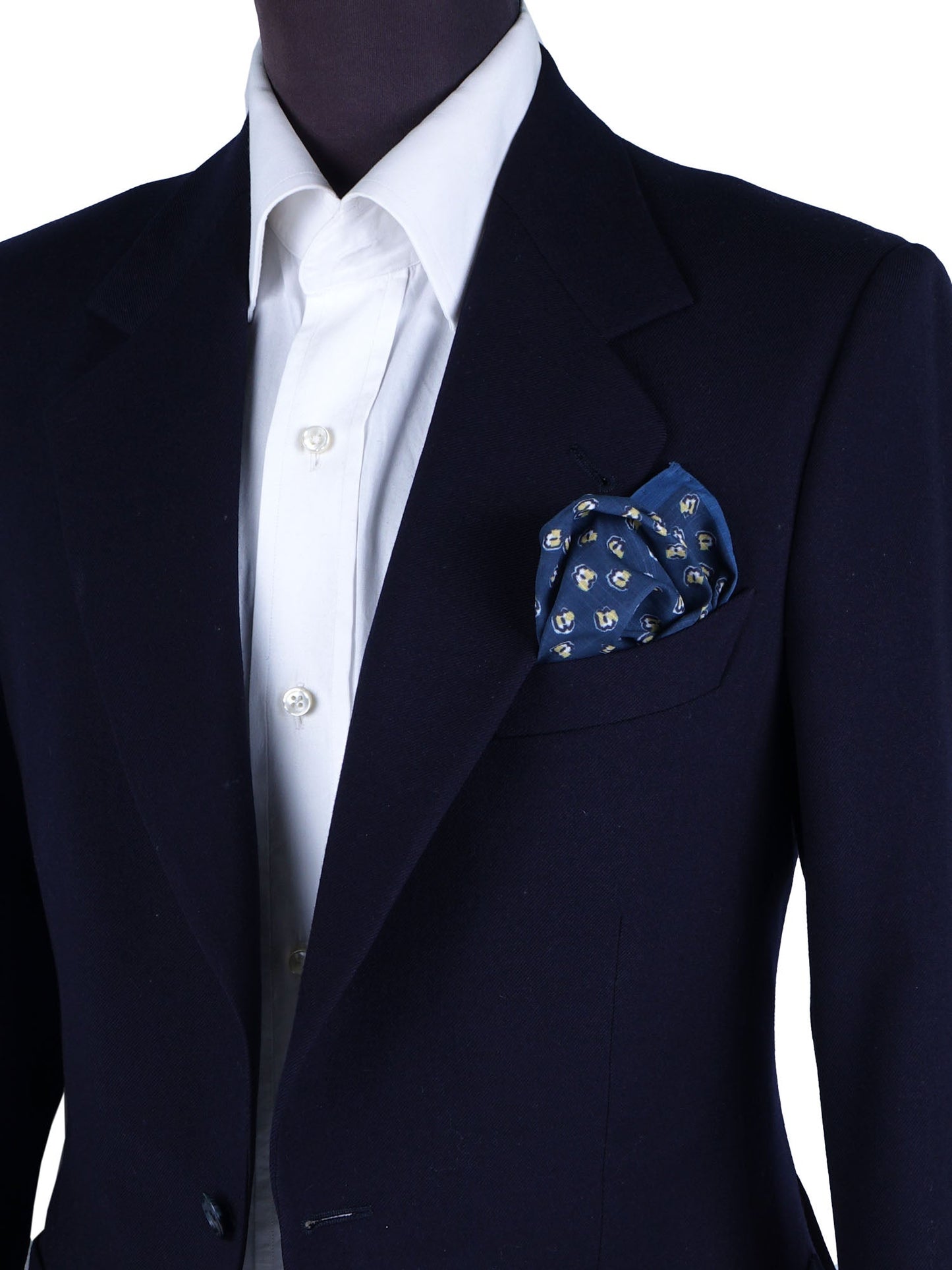 Blue Cotton Pocket Square DANIEL