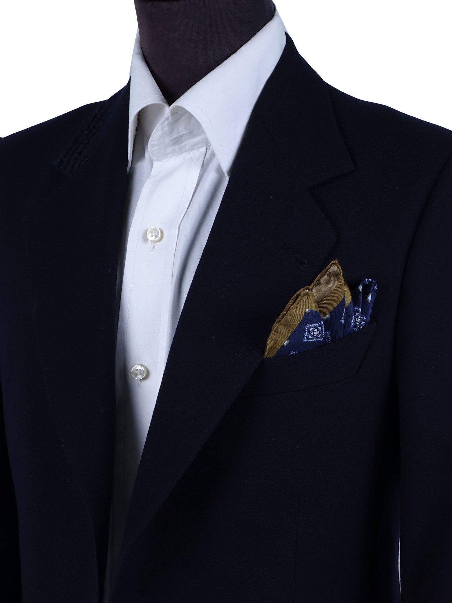 Blue Printed Silk Pocket Square ELIA