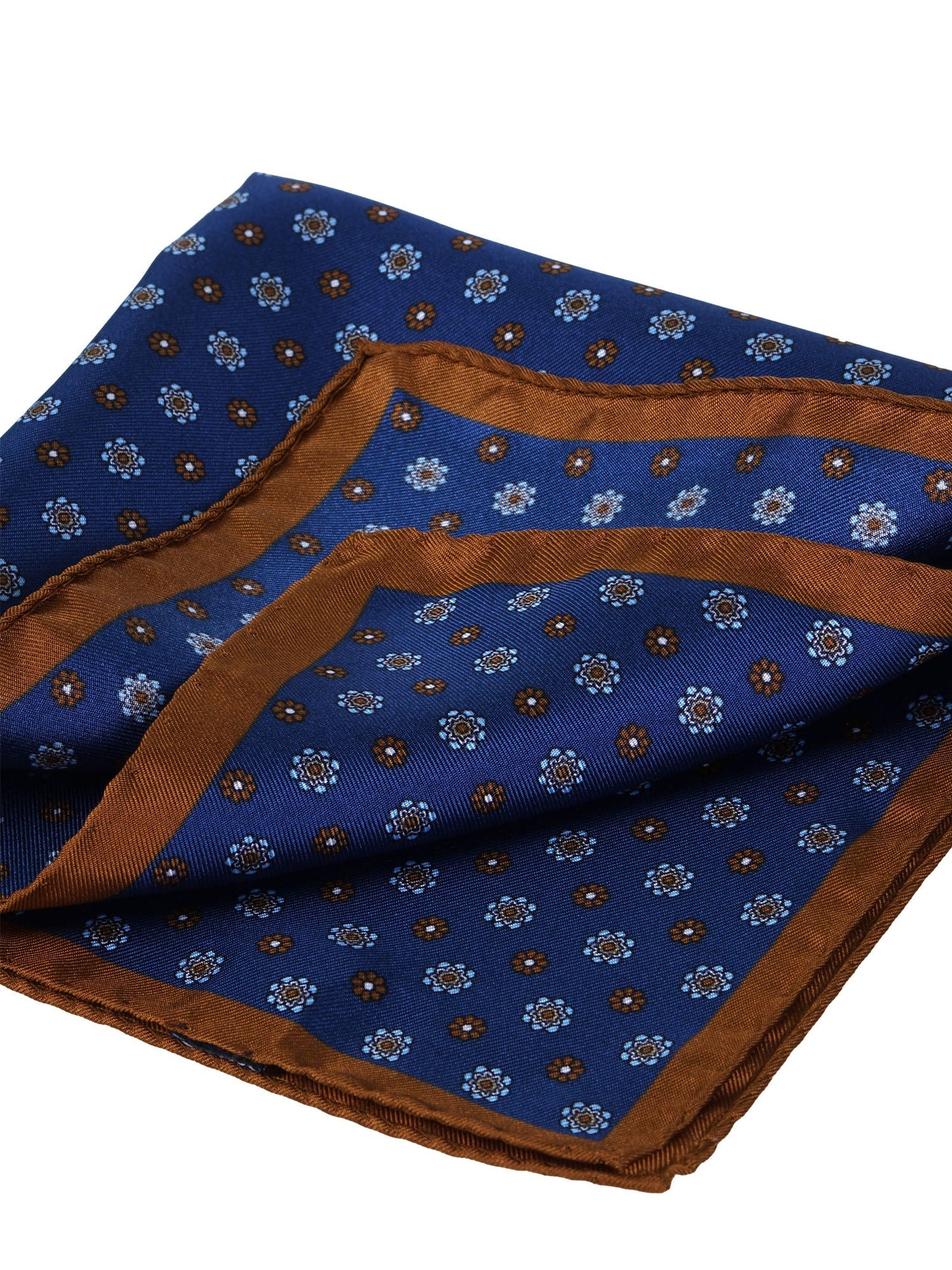 Blue silk pocket square DIEGO