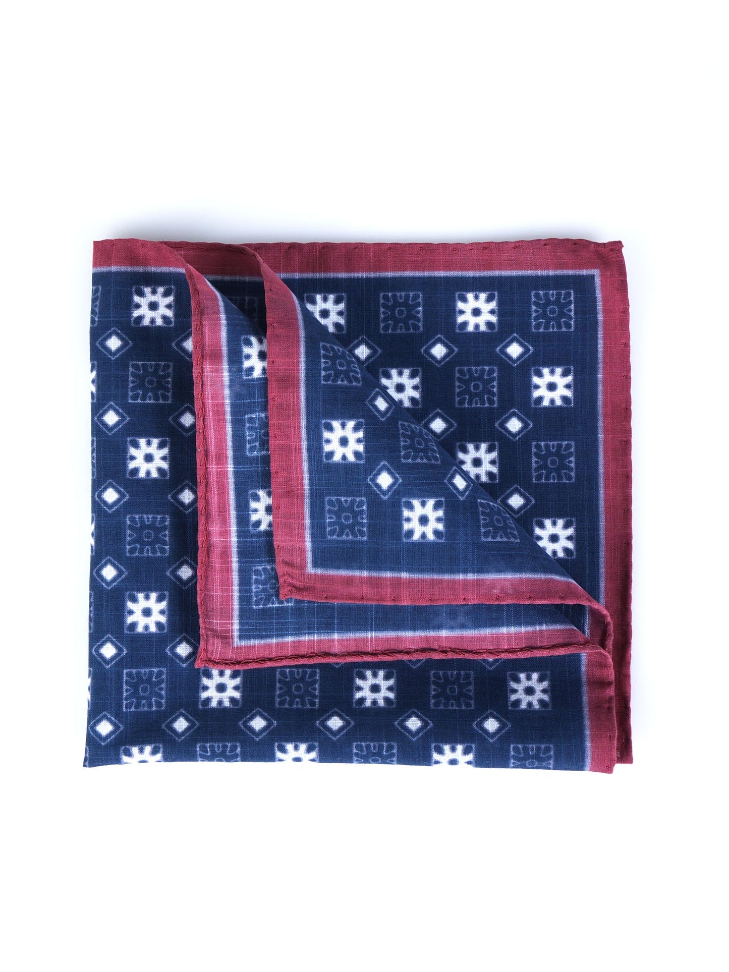 Blue Cotton Pocket Square ANTONI