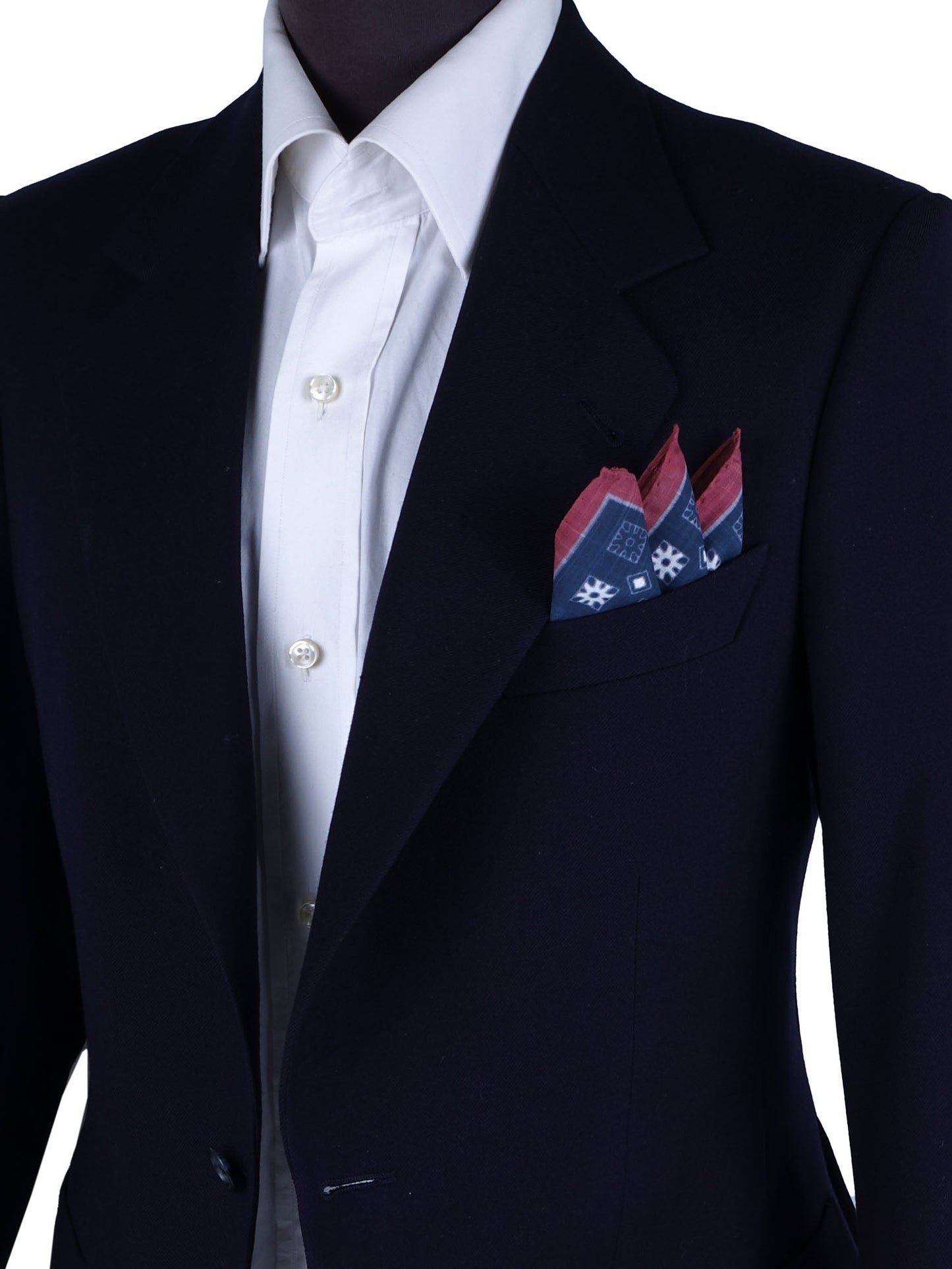 Blue Cotton Pocket Square ANTONI