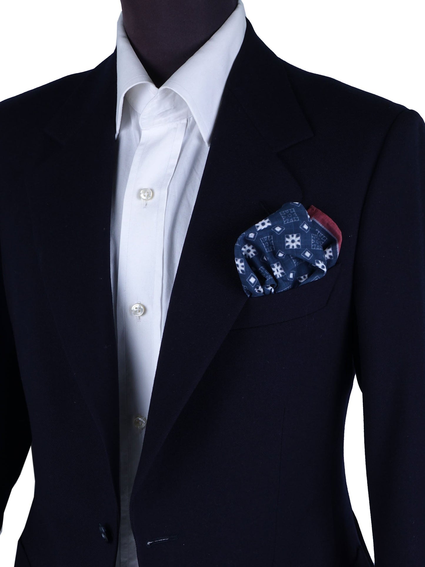 Blue Cotton Pocket Square ANTONI