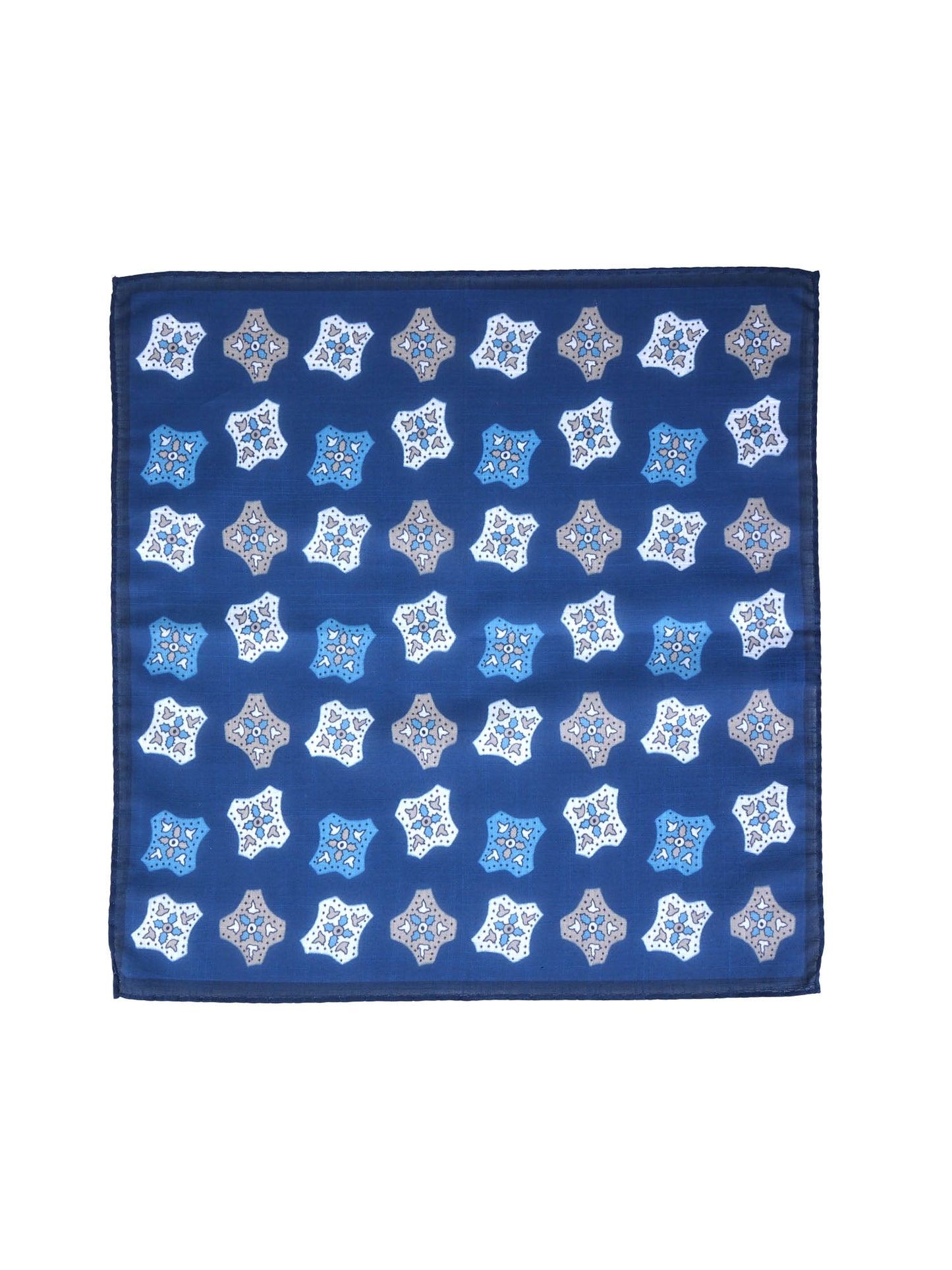 Blue Cotton Pocket Square GIANGY