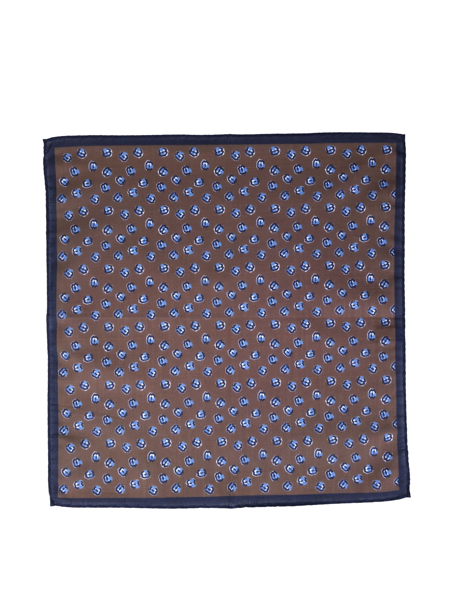 Brown Cotton Pocket Square DANIEL