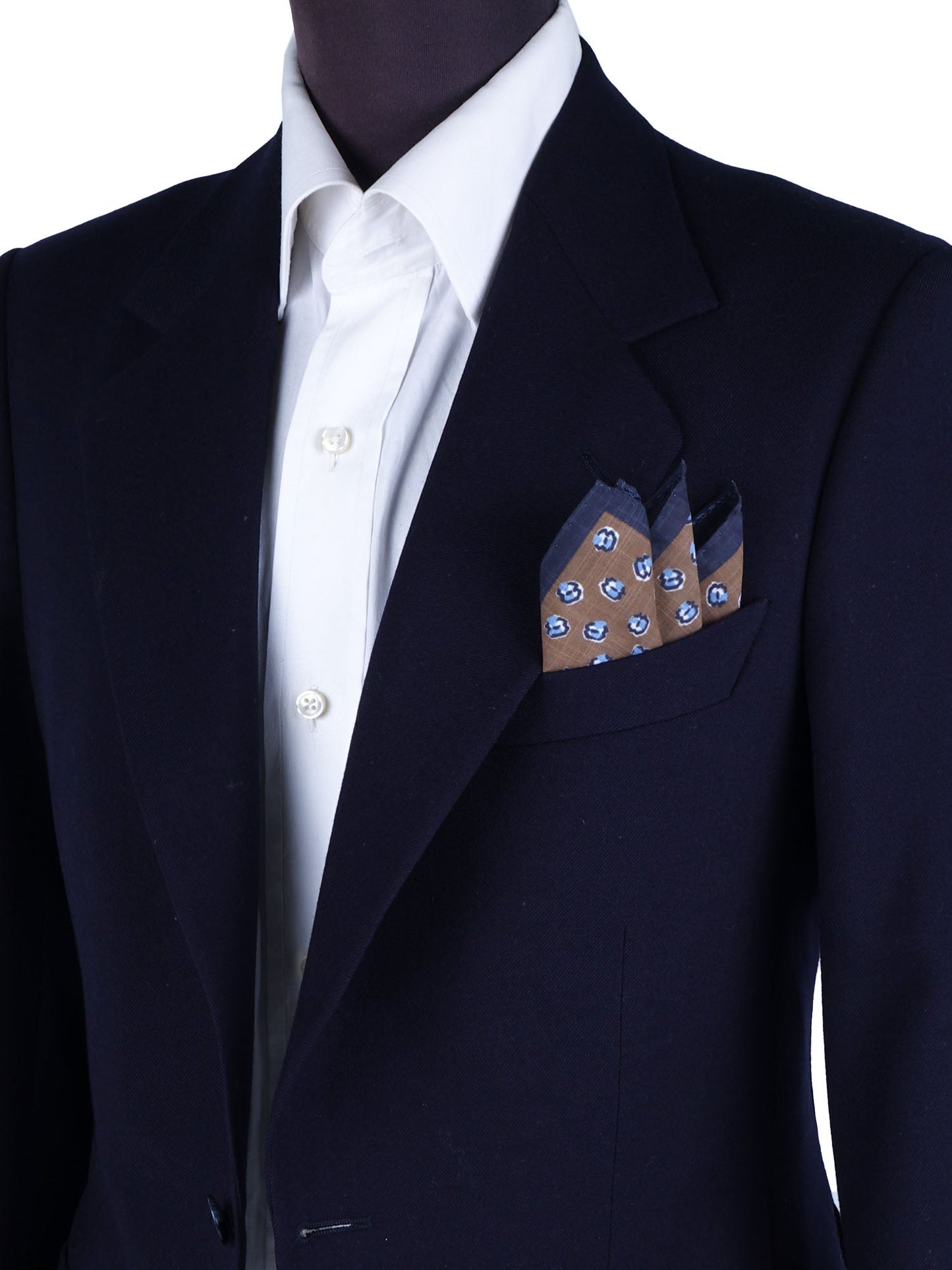 Brown Cotton Pocket Square DANIEL