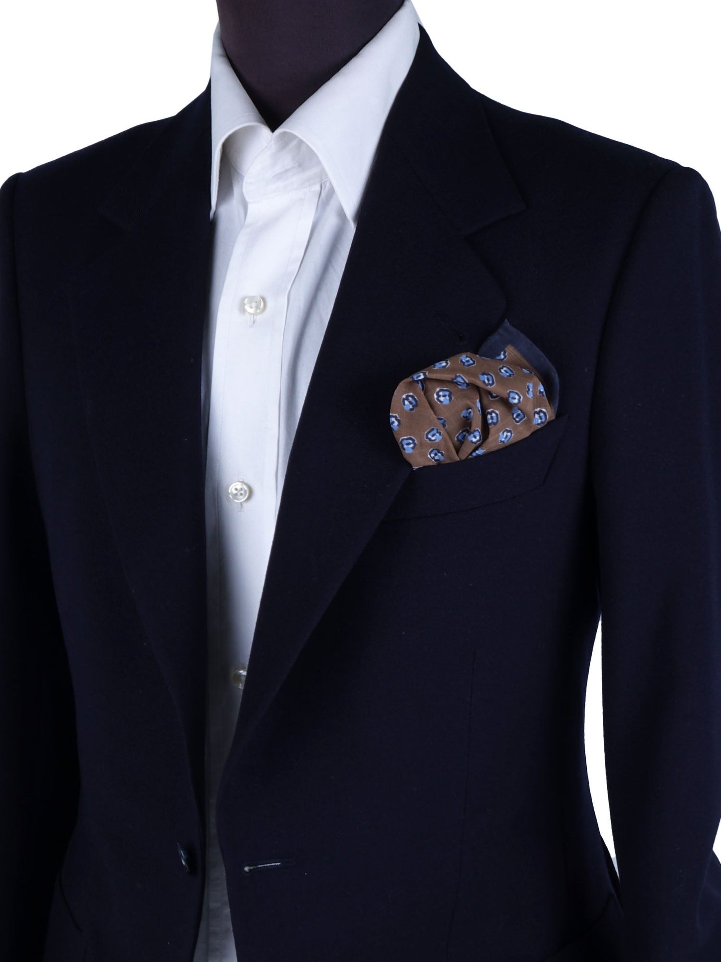 Brown Cotton Pocket Square DANIEL