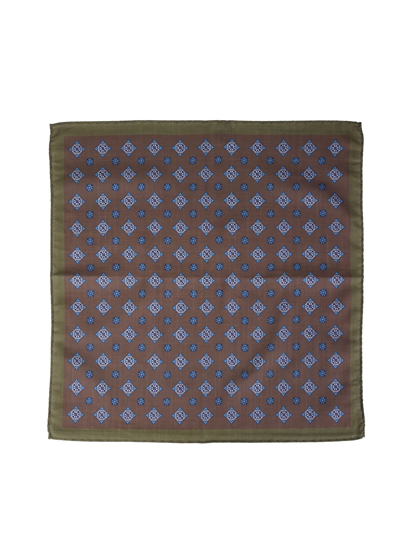 Brown Cotton Pocket Square KRISTY
