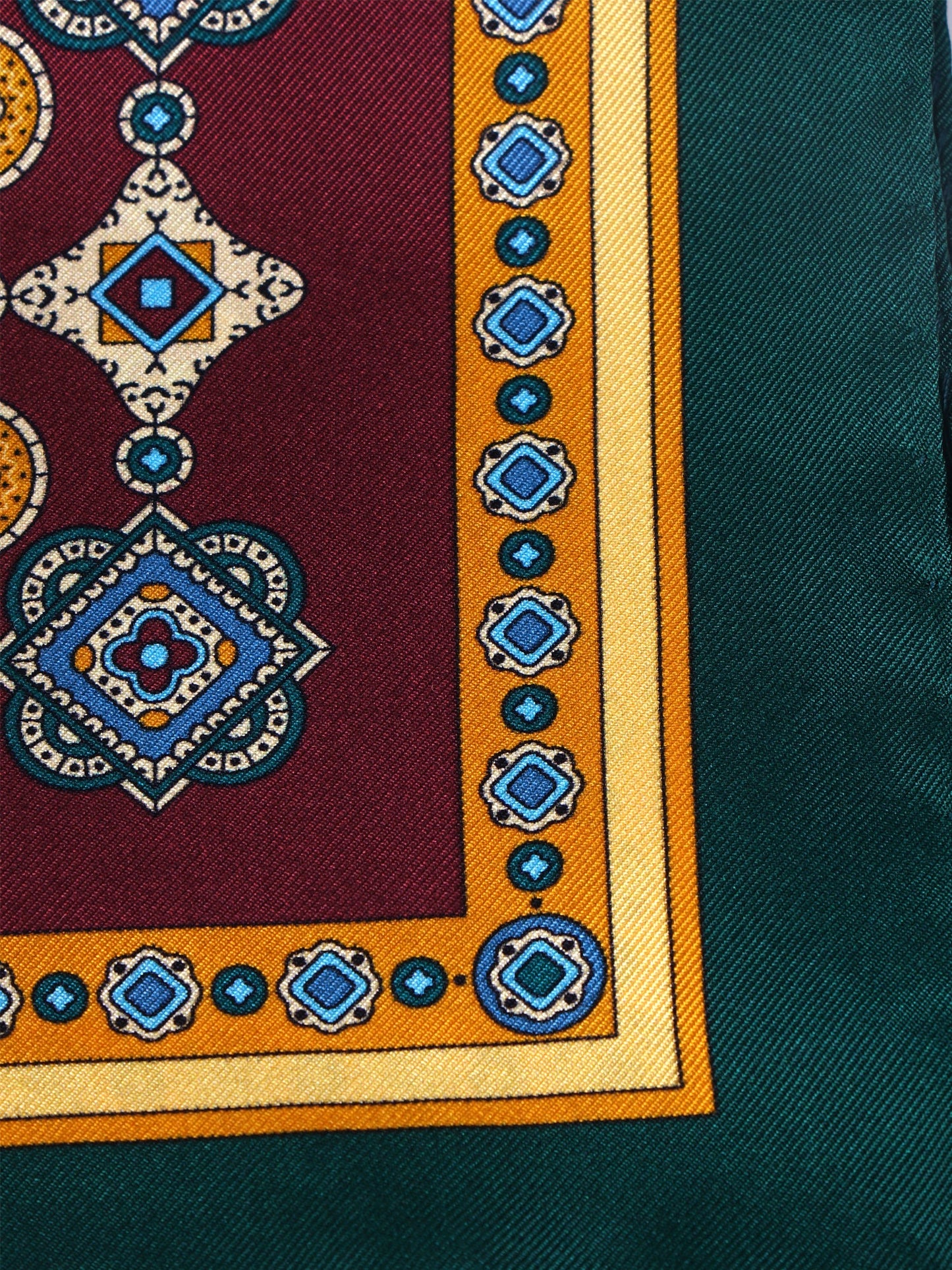 Bordeaux Printed Silk Pocket Square MAFFEI