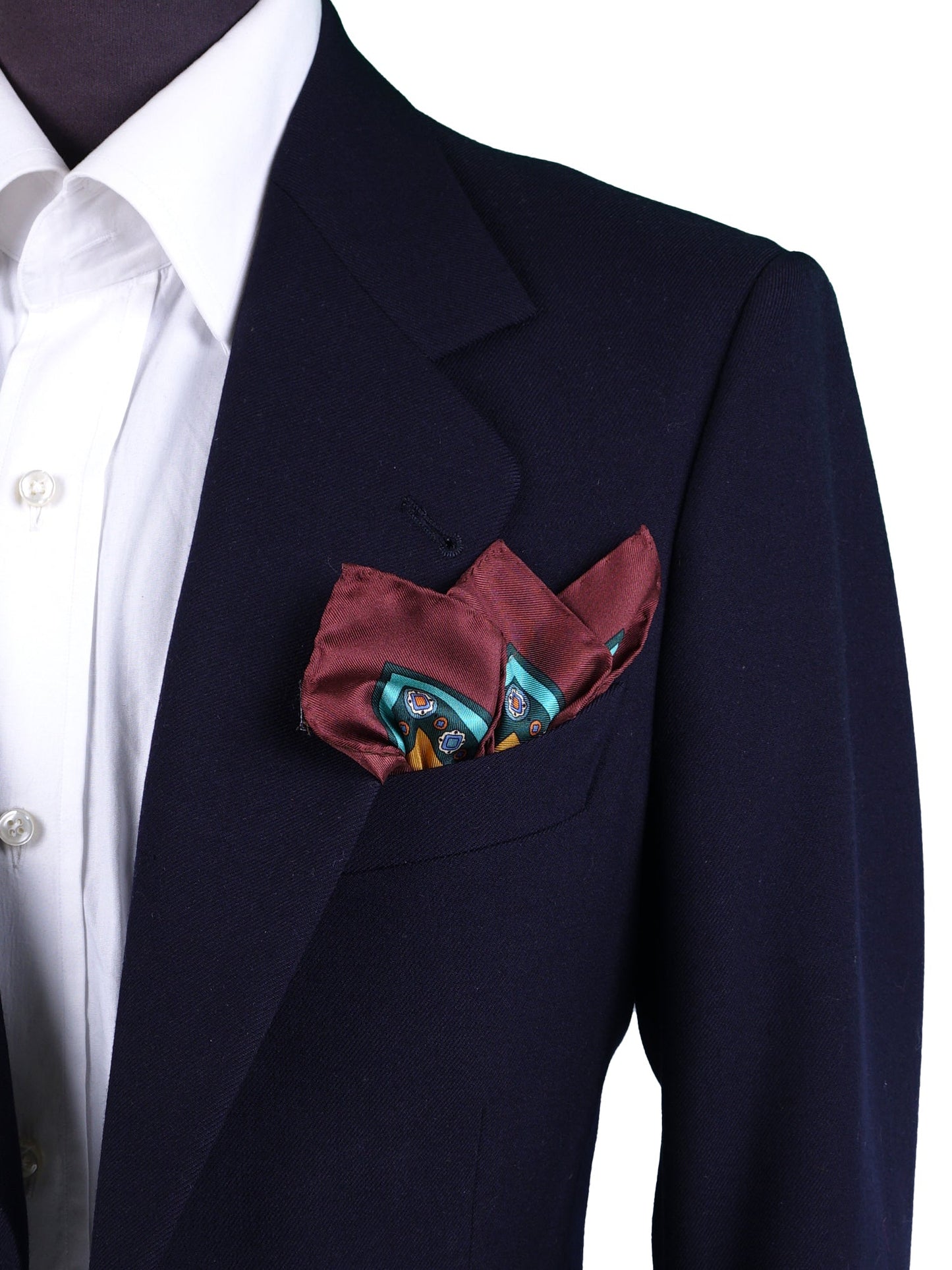 Gold Pocket Square in Pure Printed Silk MAFFEI