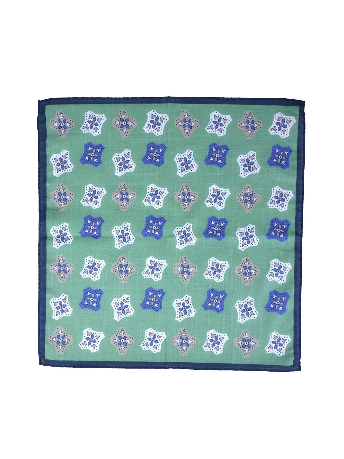 Green Cotton Pocket Square GIANGY