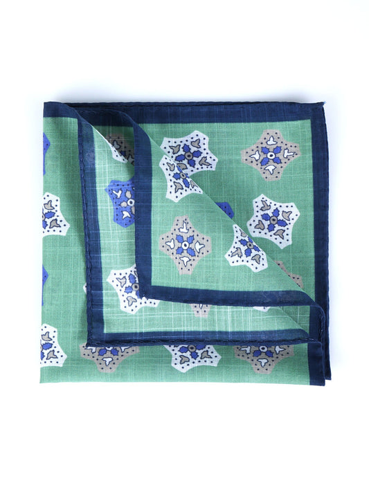 Green Cotton Pocket Square GIANGY