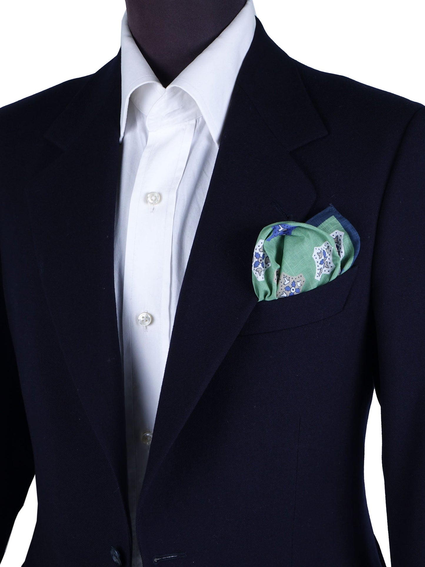 Green Cotton Pocket Square GIANGY